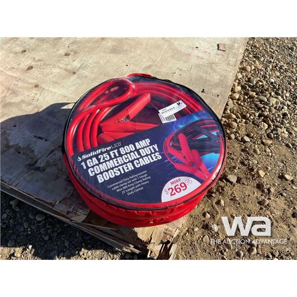 (2) 1 GA 25 FT 800 AMP BOOSTER CABLES