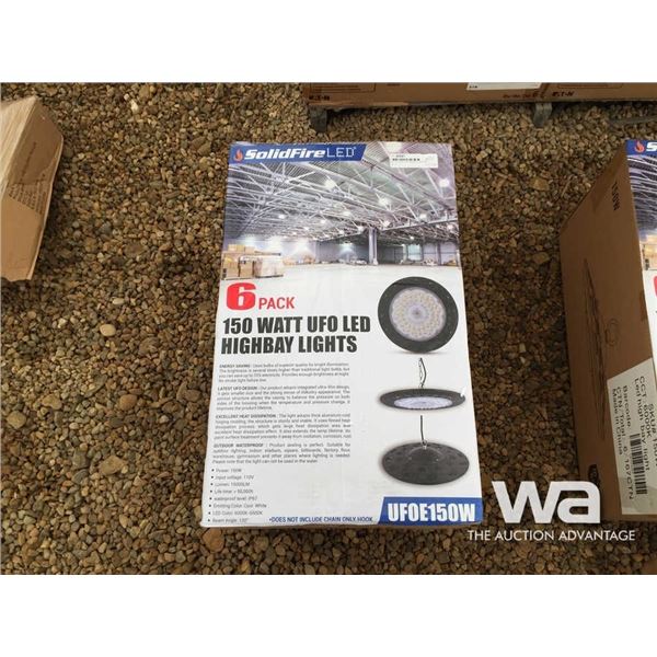 (6) 150 WATT UFO HIGHBAY LIGHTS