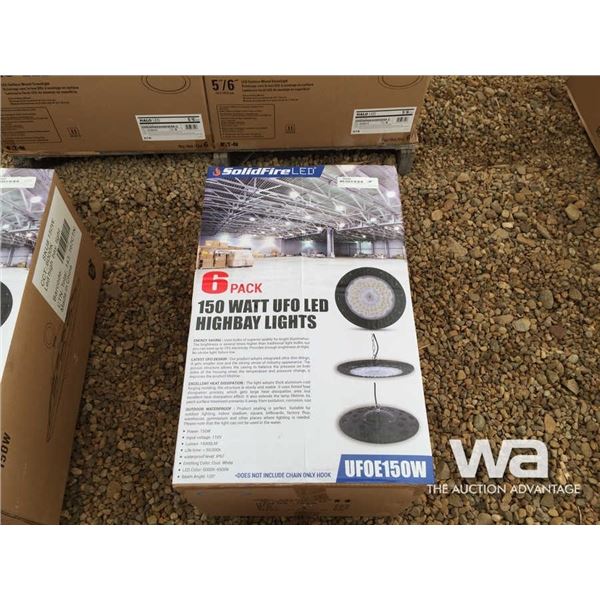 (6) 150 WATT UFO HIGHBAY LIGHTS