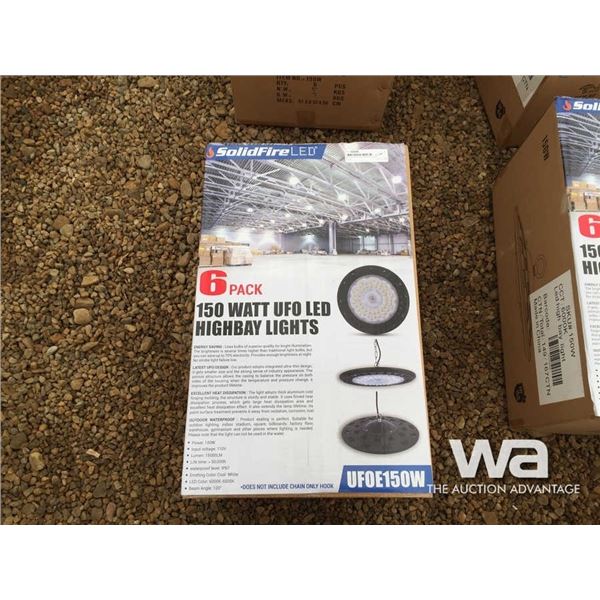 (6) 150 WATT UFO HIGHBAY LIGHTS