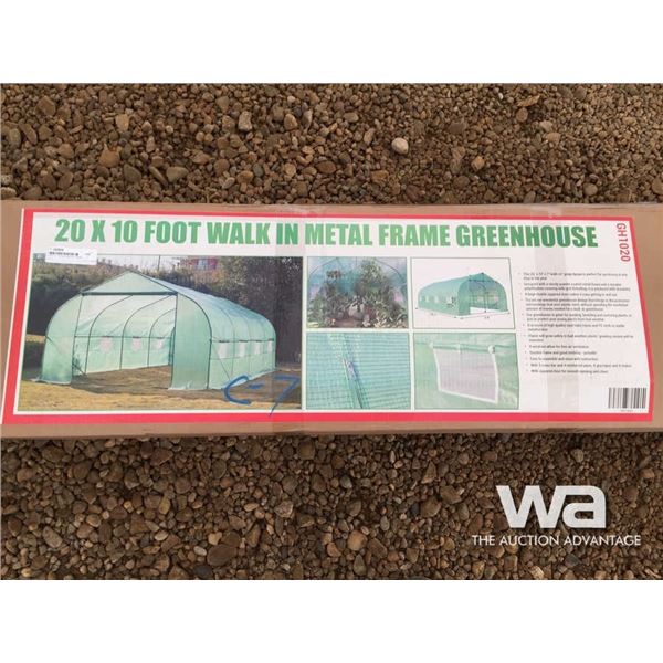 10X20 FT. WALK IN METAL FRAME GREENHOUSE
