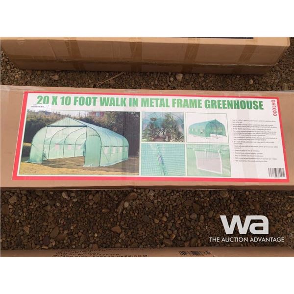 10X20 FT. WALK IN METAL FRAME GREENHOUSE