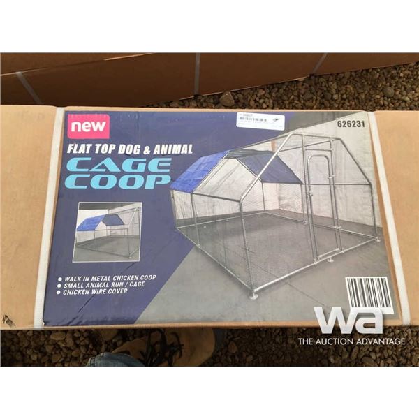 FLAT TOP DOG & ANIMAL CAGE COOP
