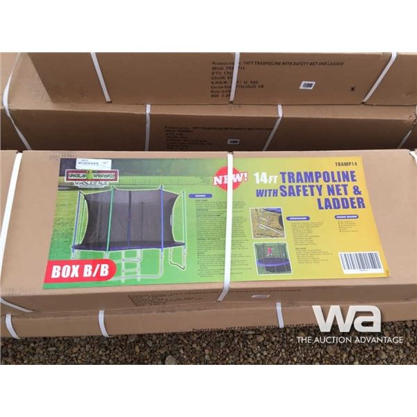 14 FT. TRAMPOLINE WITH SAFETY NET & LADDER