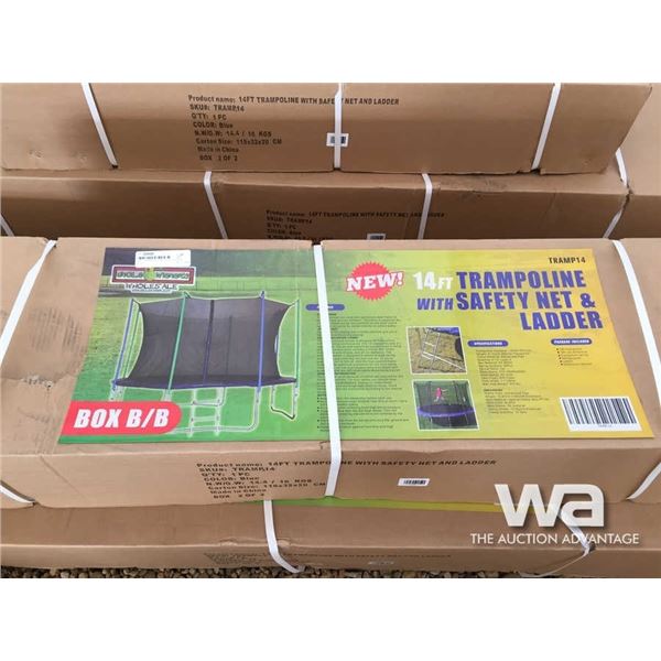 14 FT. TRAMPOLINE WITH SAFETY NET & LADDER