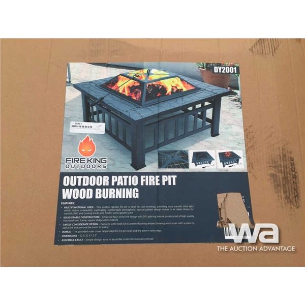 OUTDOOR PATIO FIRE PIT WITH BBQ GRILL