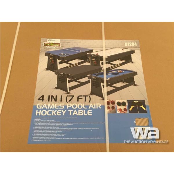 4 IN 1 GAMES POOL & HOCKEY TABLE 7 FT.
