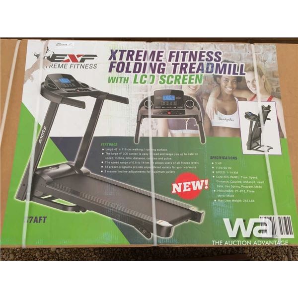 XTREME FITNESS FOLDING TREADMILL WITH LCD SCREEN