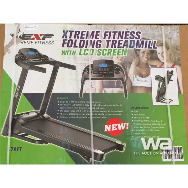 XTREME FITNESS FOLDING TREADMILL WITH LCD SCREEN