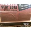 Image 2 : BLACK LEATHER HOME THEATER SOFA & POWER RECLINER