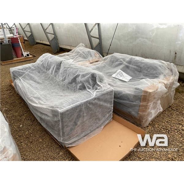 (UN-USED) 3 PIECE BONDED LEATHER SOFA SET