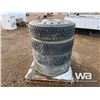 Image 2 : (4) BRIDGESTONE 295/75R22.5 TRAILER TIRES & RIMS