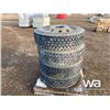 Image 2 : (4) BRIDGESTONE 295/75R22.5 TRAILER TIRES & RIMS