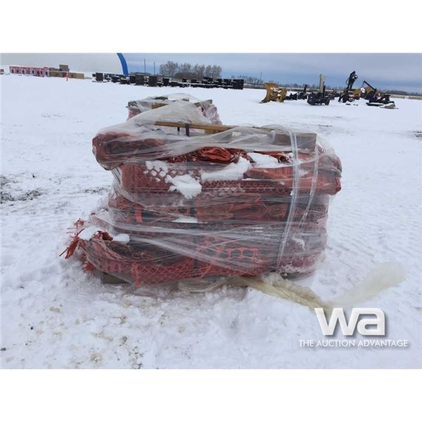 PALLET OF ORANGE SNOW FENCE