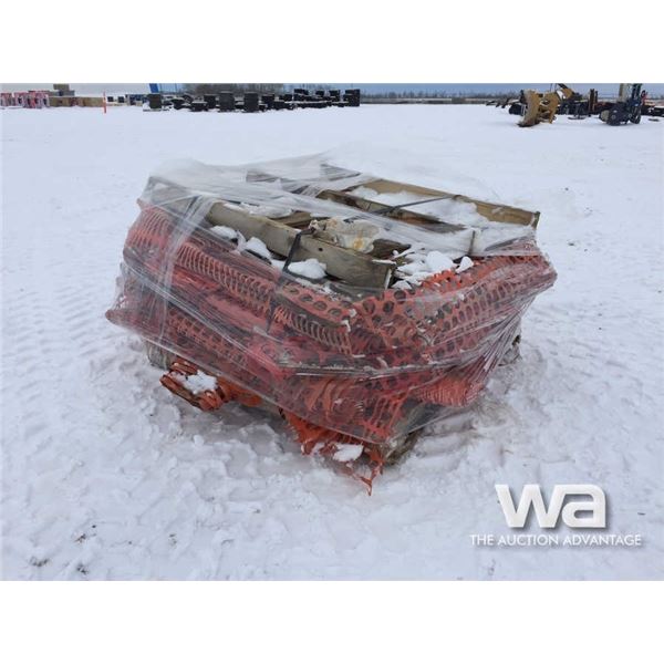 PALLET OF ORANGE SNOW FENCE