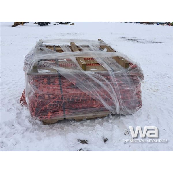 PALLET OF ORANGE SNOW FENCE