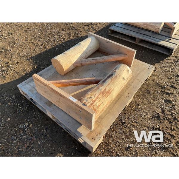 (2) HAND MADE SPRUCE SADDLE RACKS
