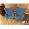 Image 1 : (2) BLUE CHAIRS