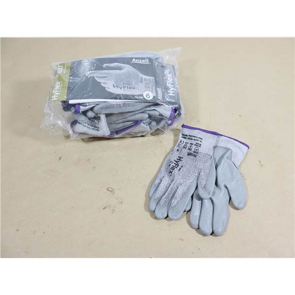 12-PACK PAIRS OF GLOVES ANSEL HYFLEX 627 SIZE11