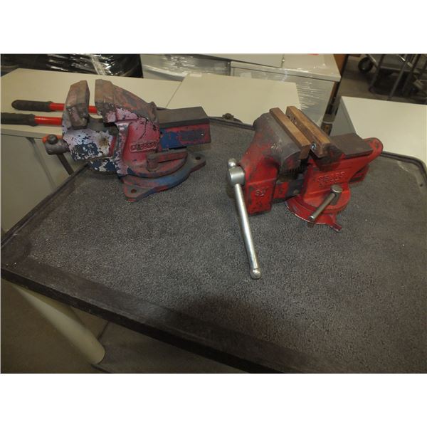 2 Small Bench Vise's