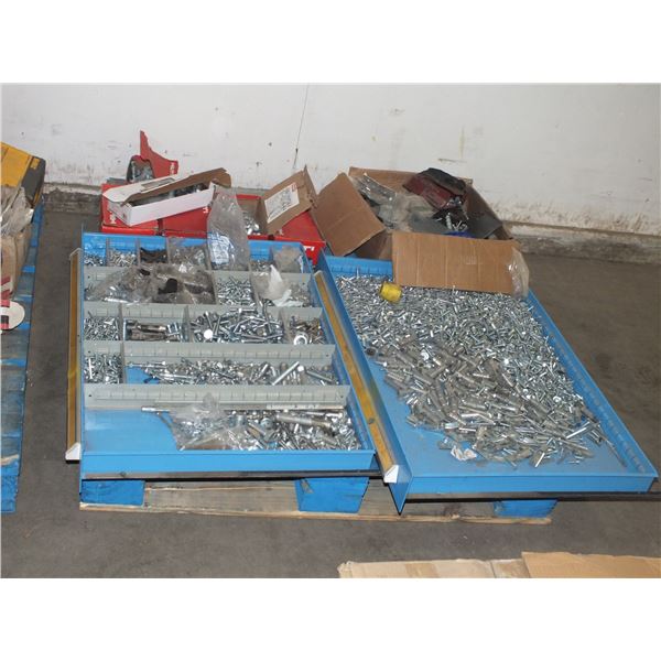Pallet Of Assorted Nuts / Bolts / Hilti Anchor Bolts