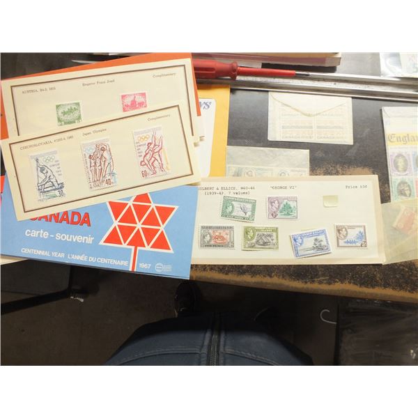 Assorted Stamps & Post Cards