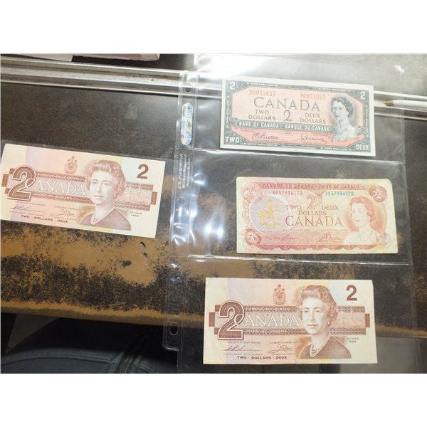 Canadian 2 Dollar Bank Notes