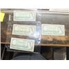 Image 1 : 4 1954 Canadian 1 Dollar Bills