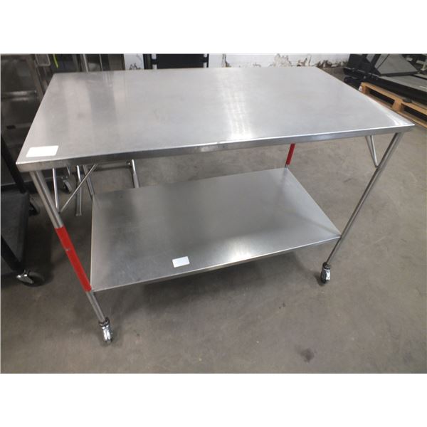 Stainless Steel Table On Wheels