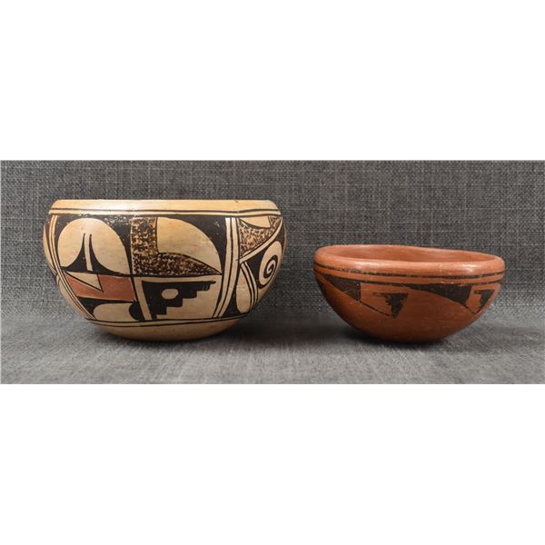 TWO HOPI POTTERY BOWLS