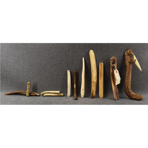 ESKIMO IVORY AND BONE TOOLS
