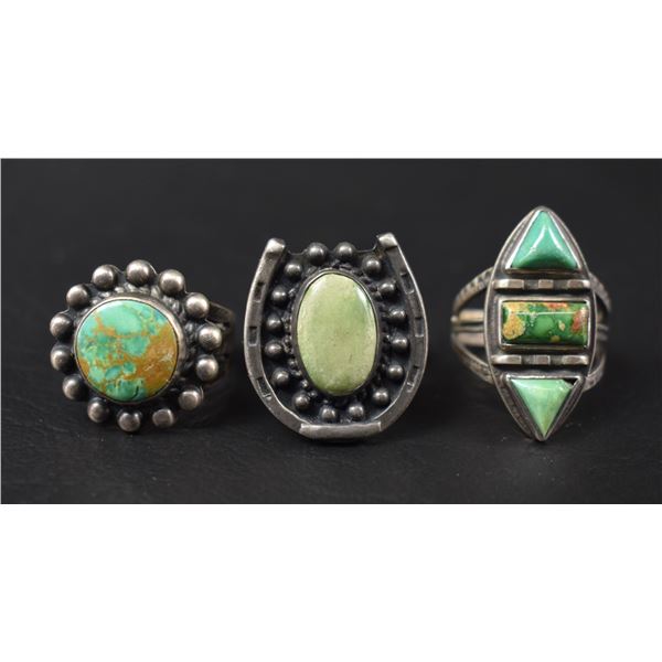 THREE NAVAJO RINGS