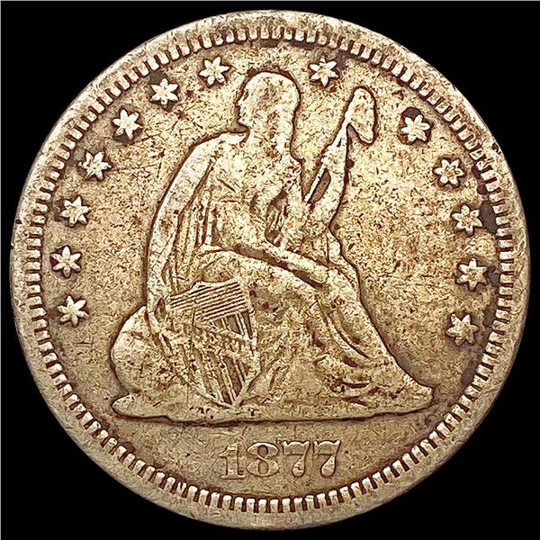 1877-S Seated Liberty Quarter NICELY CIRCULATED