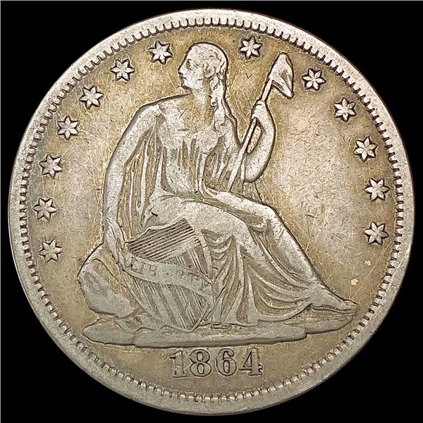 1864-S Seated Liberty Half Dollar ABOUT UNCIRCULATED