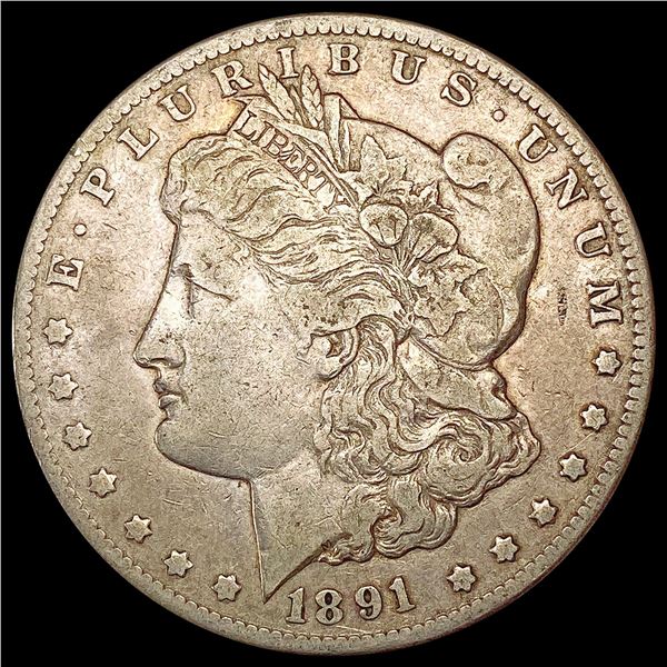 1891-CC Morgan Silver Dollar LIGHTLY CIRCULATED