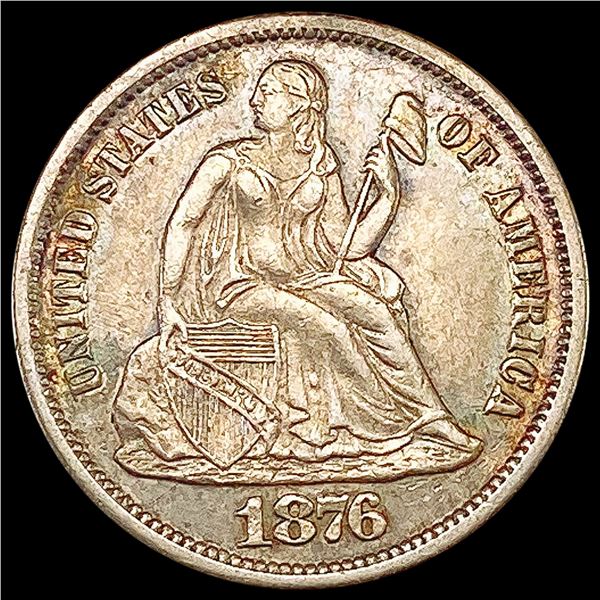 1876-S Seated Liberty Dime NEARLY UNCIRCULATED
