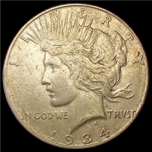 1934-D Silver Peace Dollar NEARLY UNCIRCULATED