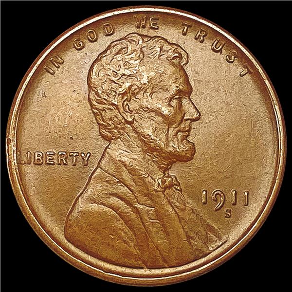 1911-S Wheat Cent CHOICE AU