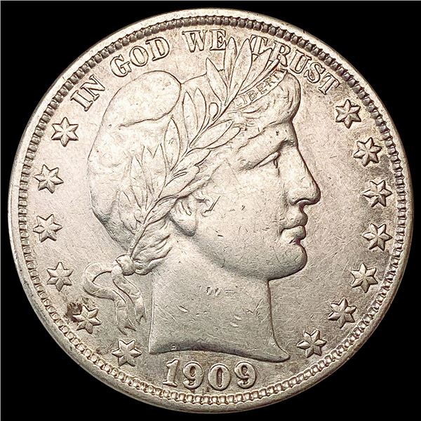1909-S Barber Half Dollar NEARLY UNCIRCULATED