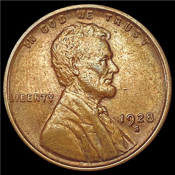 1928-S Wheat Cent CLOSELY UNCIRCULATED