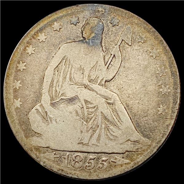 1855 Seated Liberty Half Dollar NICELY CIRCULATED