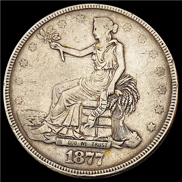 1877 Silver Trade Dollar LIGHTLY CIRCULATED