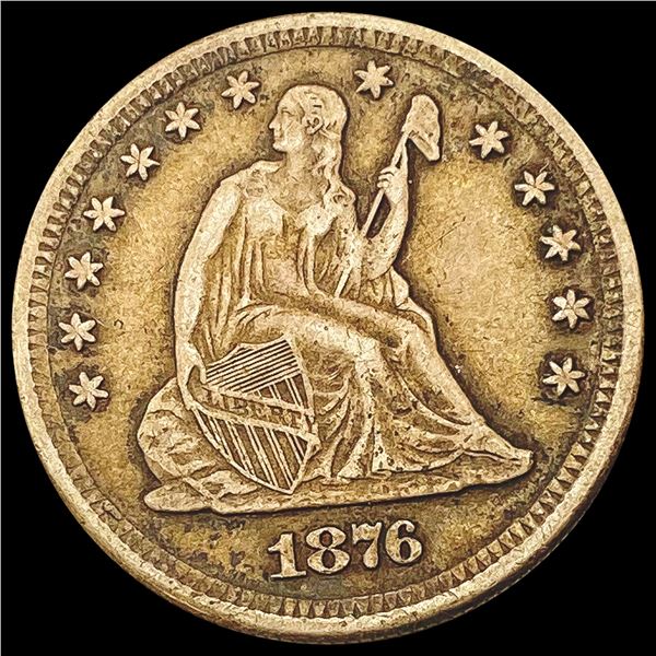 1876-CC Seated Liberty Quarter ABOUT UNCIRCULATED