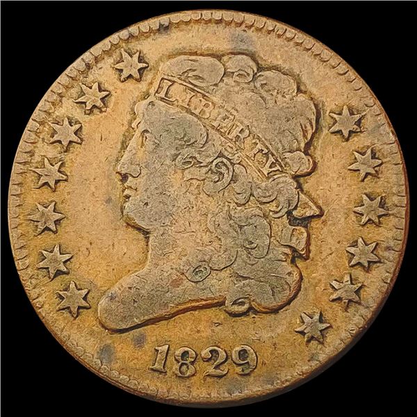 1829 Classic Head Half Cent LIGHTLY CIRCULATED