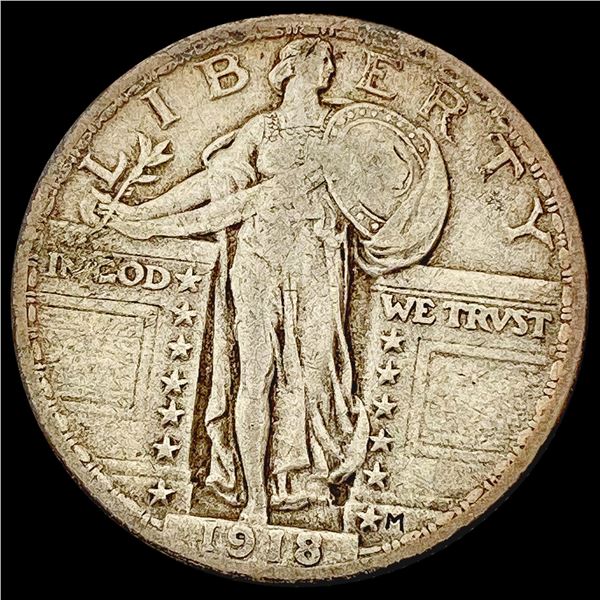 1918 Standing Liberty Quarter LIGHTLY CIRCULATED