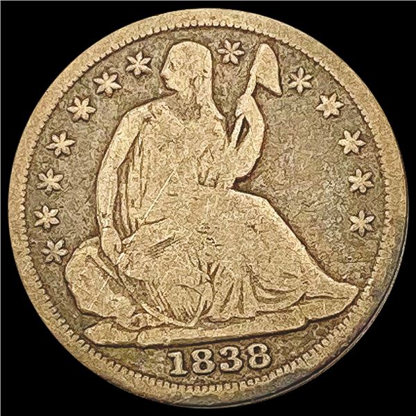 1838 Seated Liberty Half Dime NICELY CIRCULATED