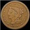 1851 Braided Hair Half Cent LIGHTLY CIRCULATED