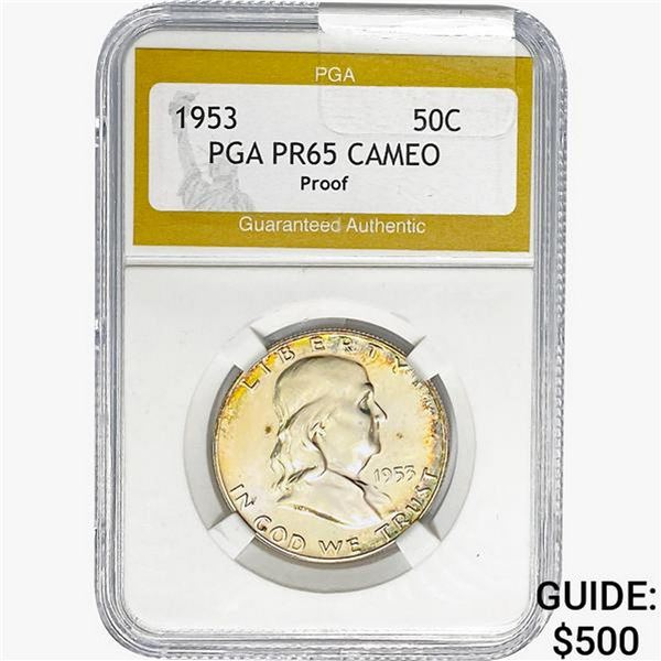 1953 Franklin Half Dollar PGA PR65 CAMEO