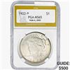Image 1 : 1922-P Silver Peace Dollar PGA MS65 VAM-4, DDO