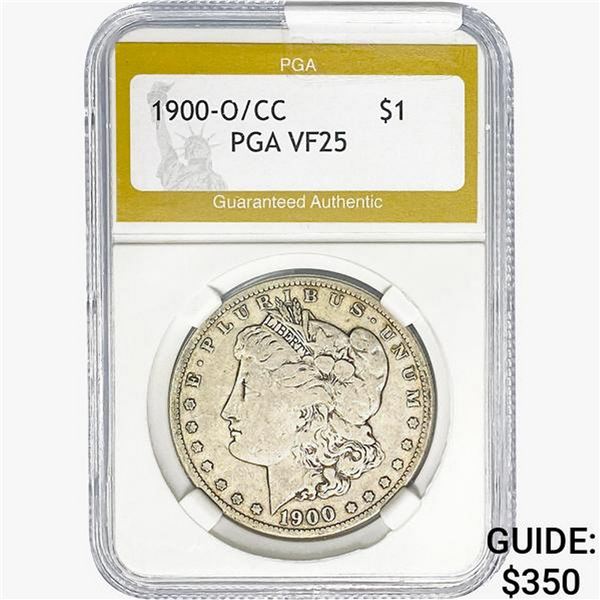 1900-O/CC Morgan Silver Dollar PGA VF25